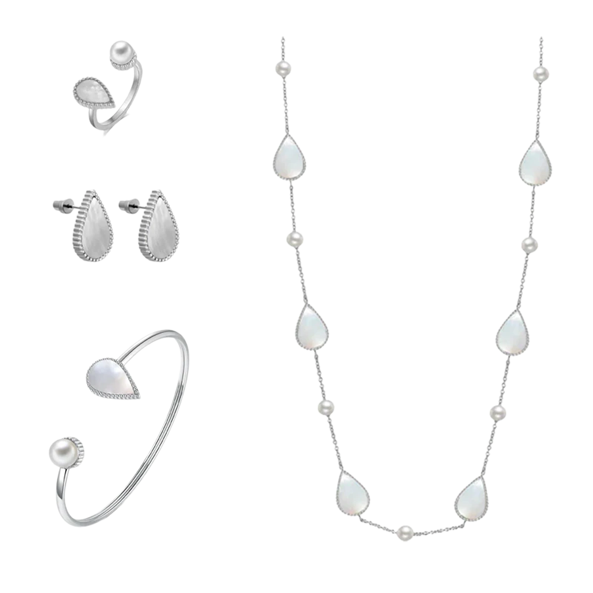 Drop / Set Pearl Silver
