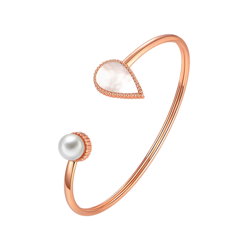 Drop / Bangle Pearl Rose Gold