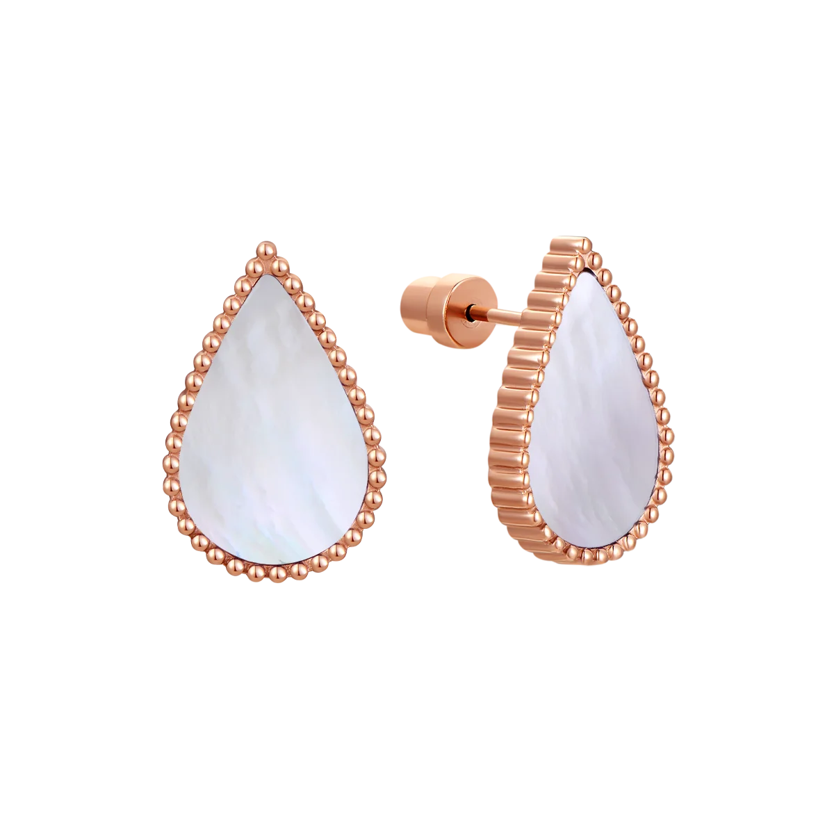 Drop / Earrings Pearl Rose Gold