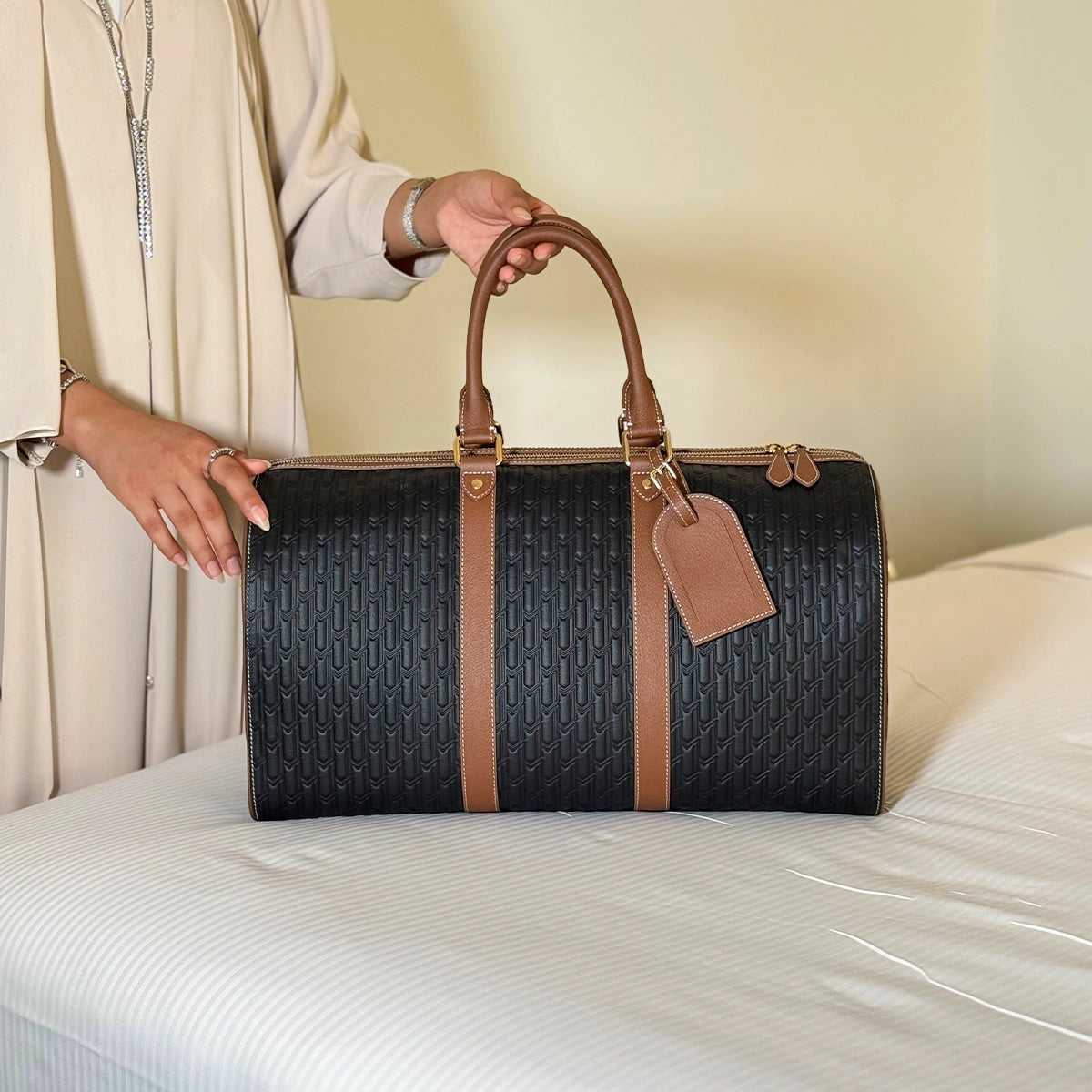 Duffle Bag / Black and Tan