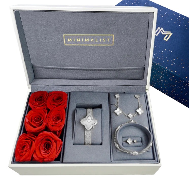 Flower Box / Alia and Mini Joory Pearl Silver