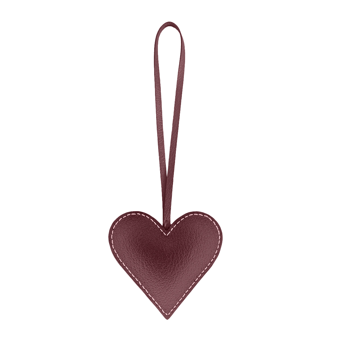 ليذر تشارم / القلب باللون البورغندي