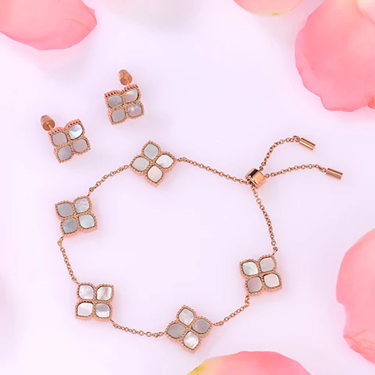 Joory / Bracelet Pearl Rose Gold