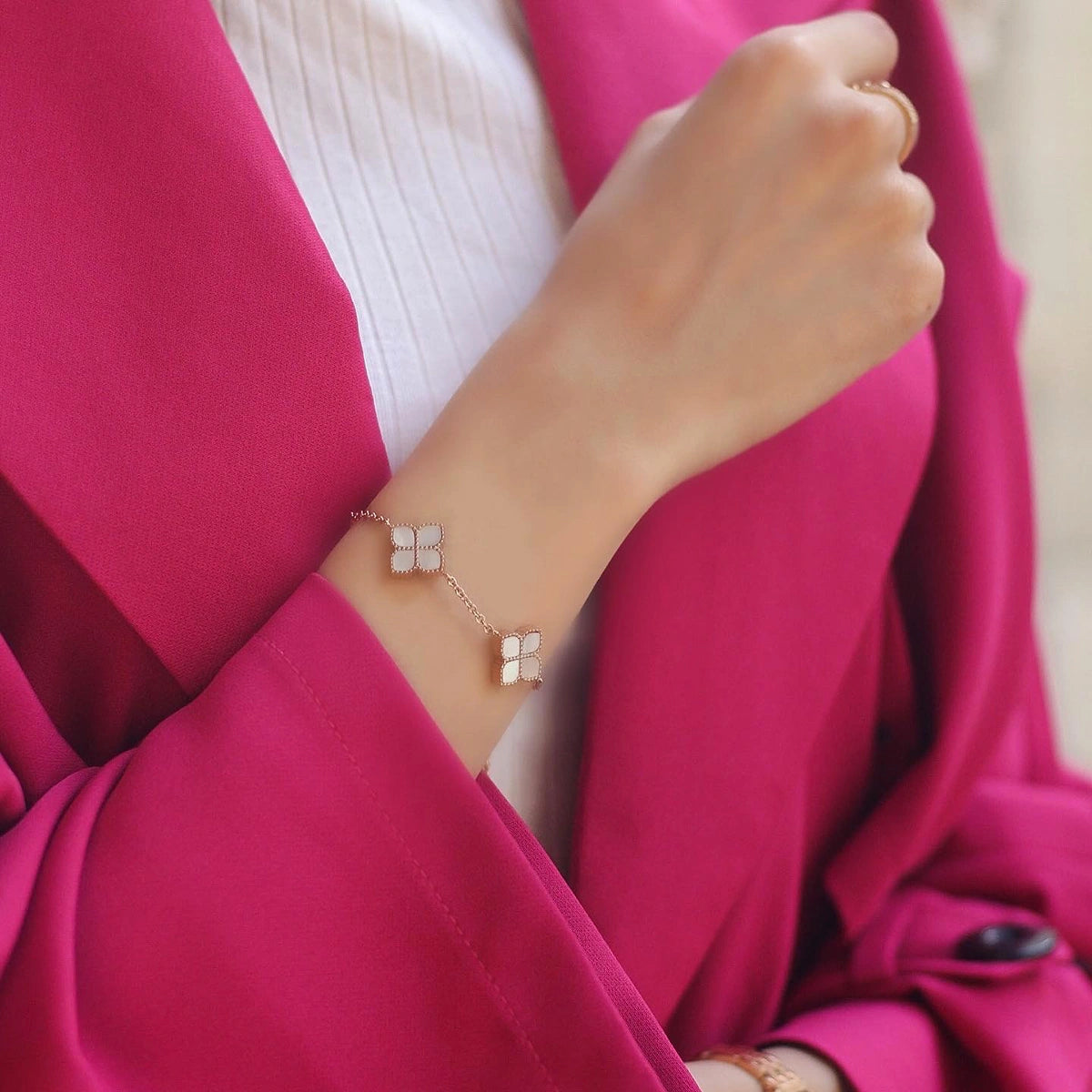 Joory / Bracelet Pearl Rose Gold