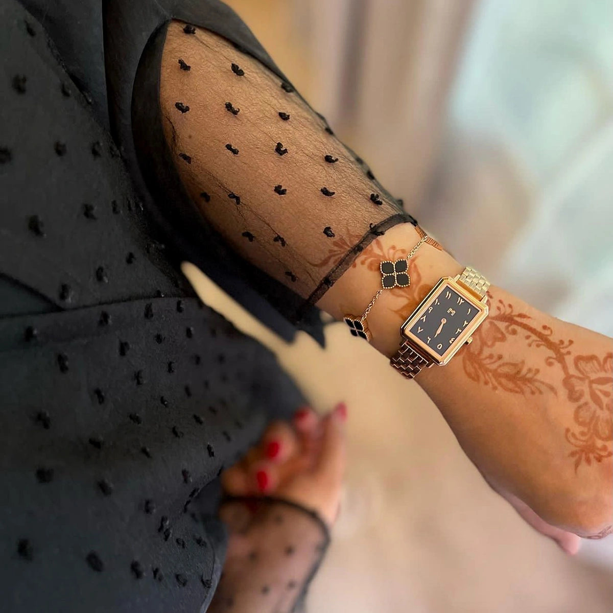 Joory / Bracelet Black Rose Gold