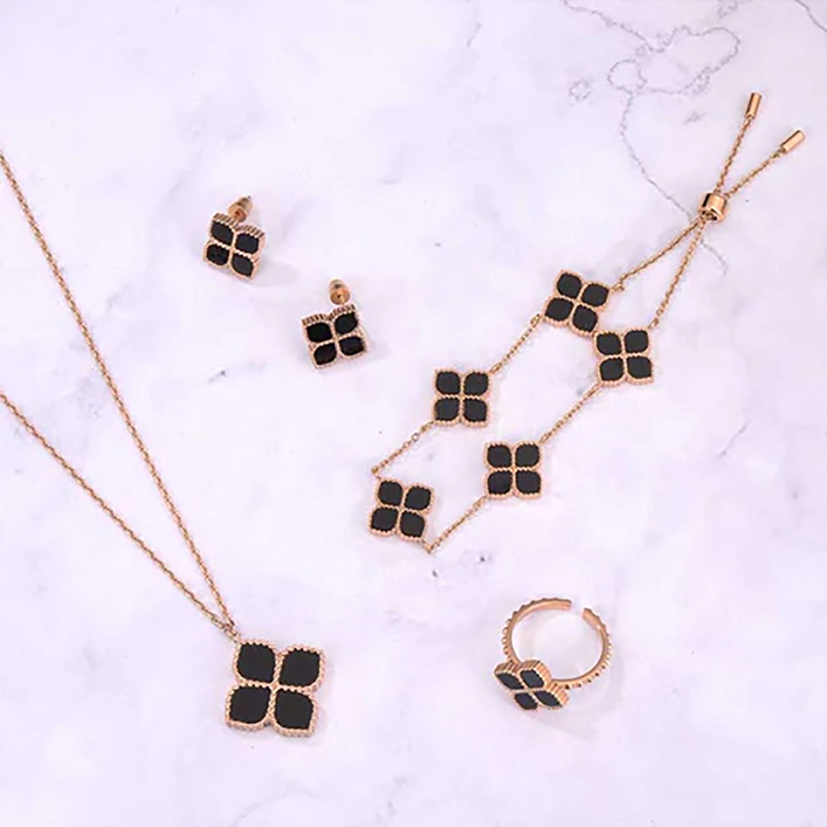 Joory / Bracelet Black Rose Gold