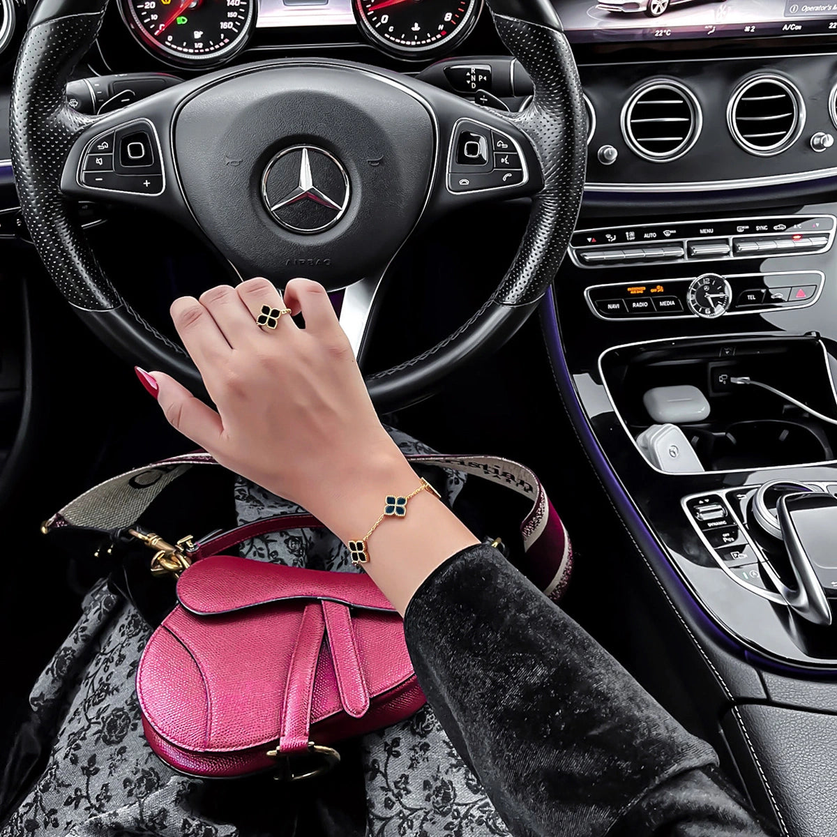 Joory / Bracelet Black Rose Gold