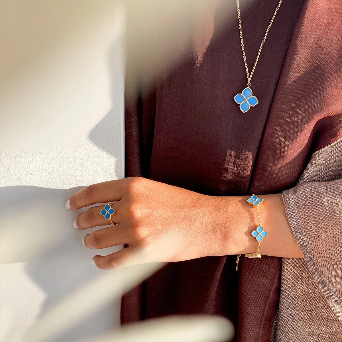 Joory / Bracelet Teal Gold