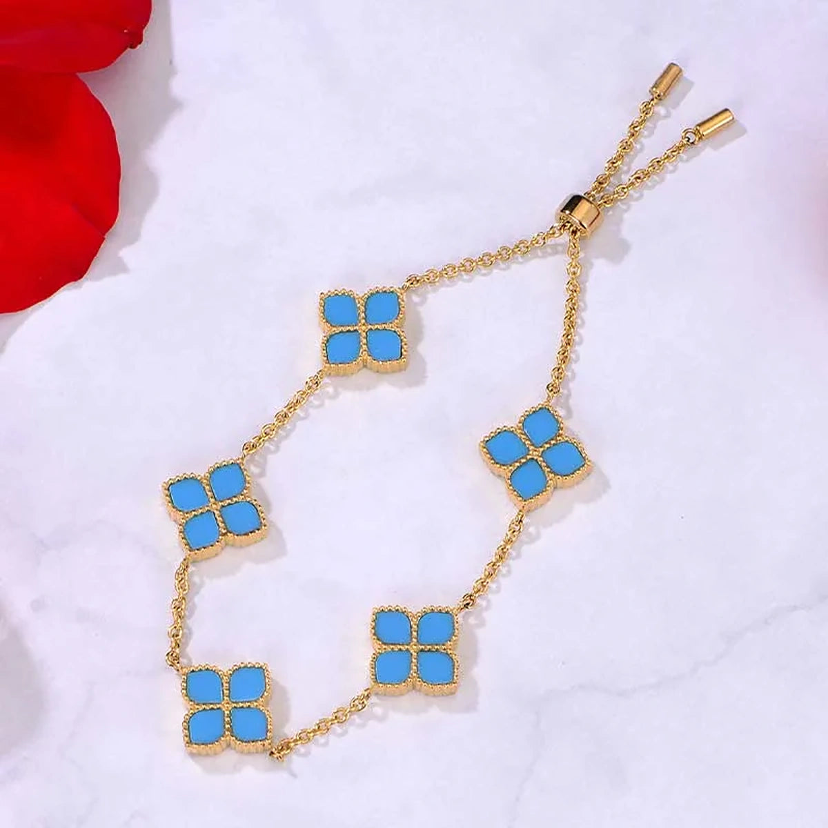 Joory / Bracelet Teal Gold