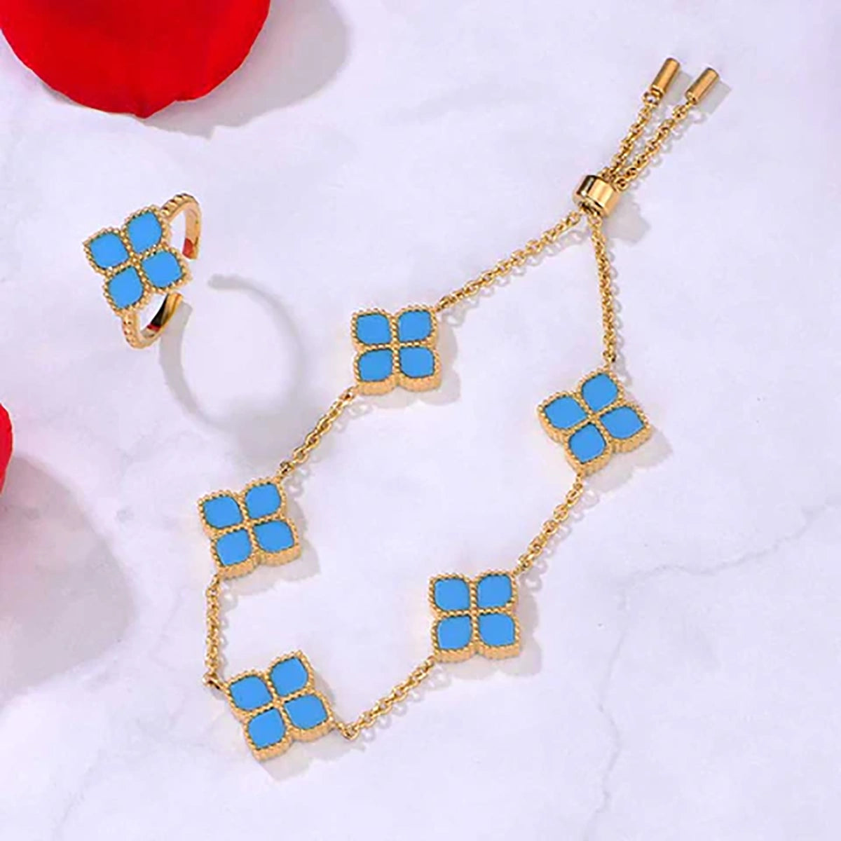 Joory / Bracelet Teal Gold