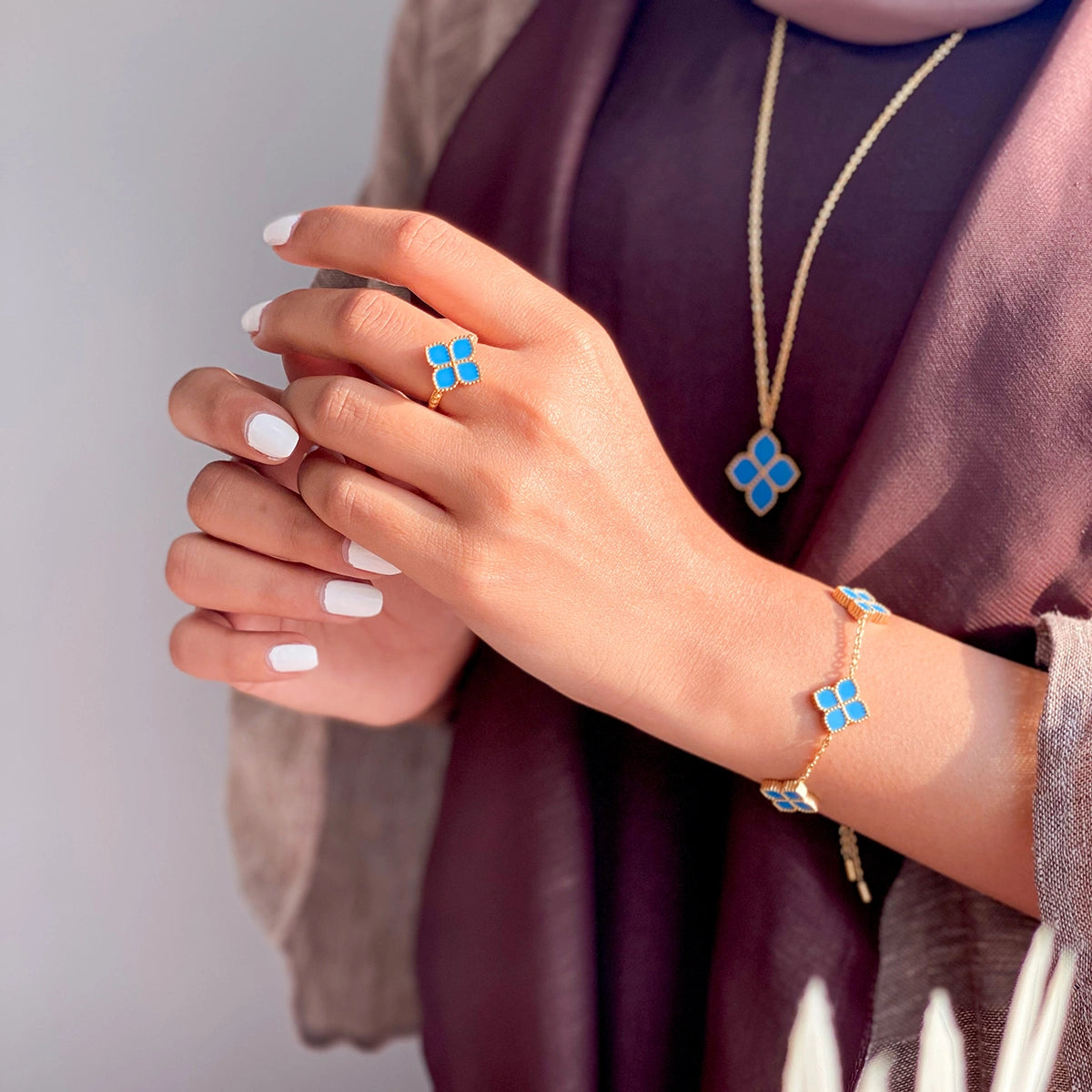 Joory / Bracelet Teal Gold