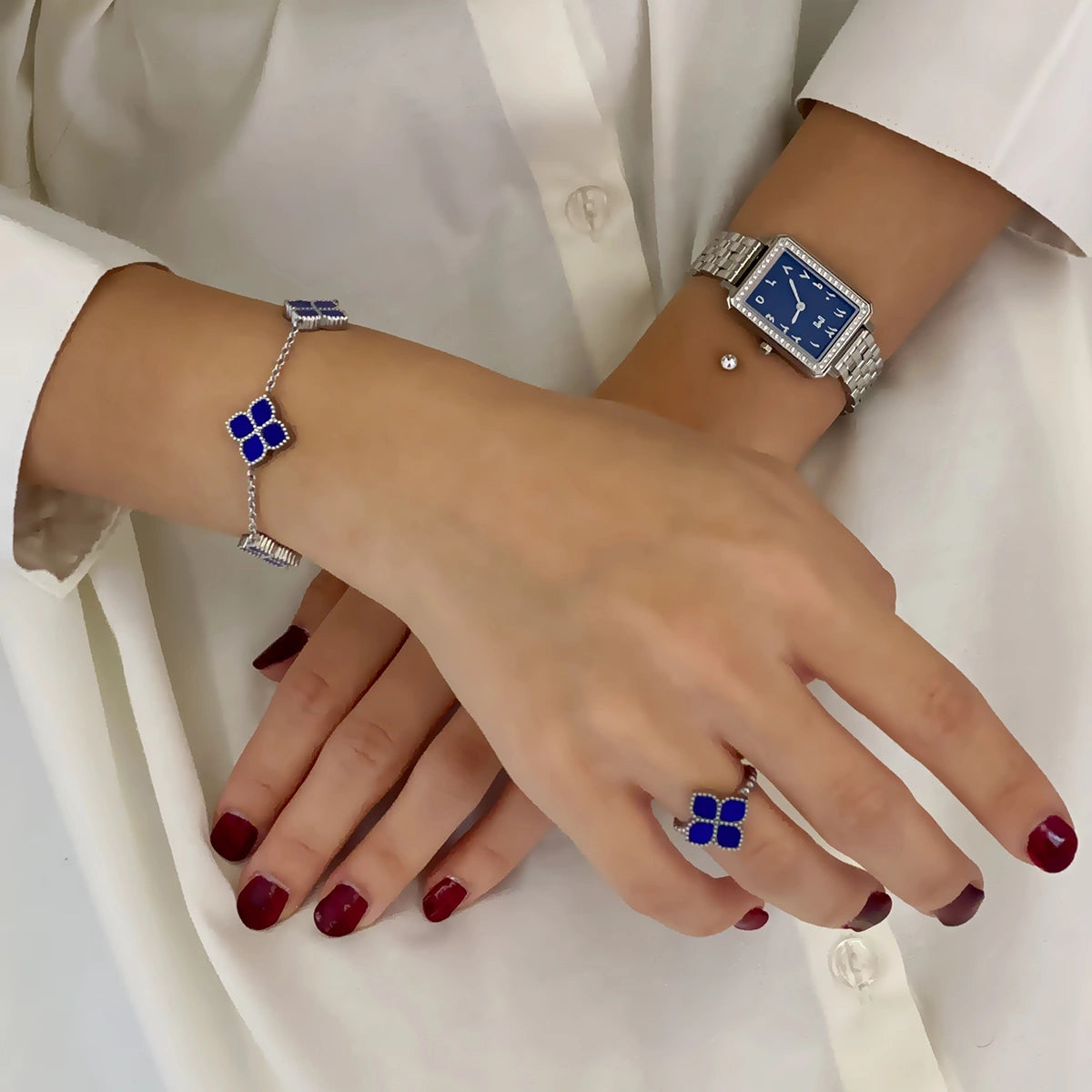 Joory / Bracelet Blue Silver