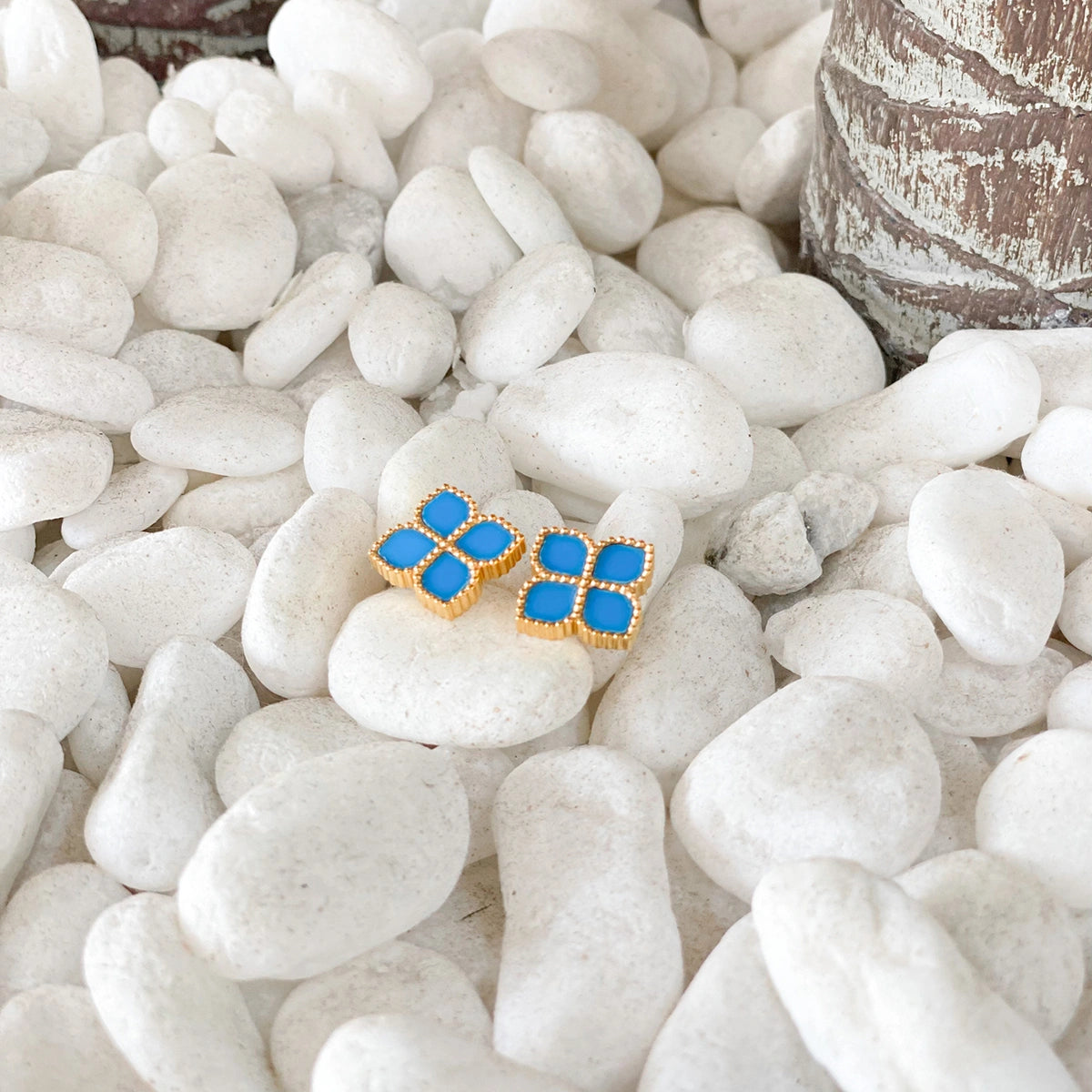 Joory / Earrings Teal Gold