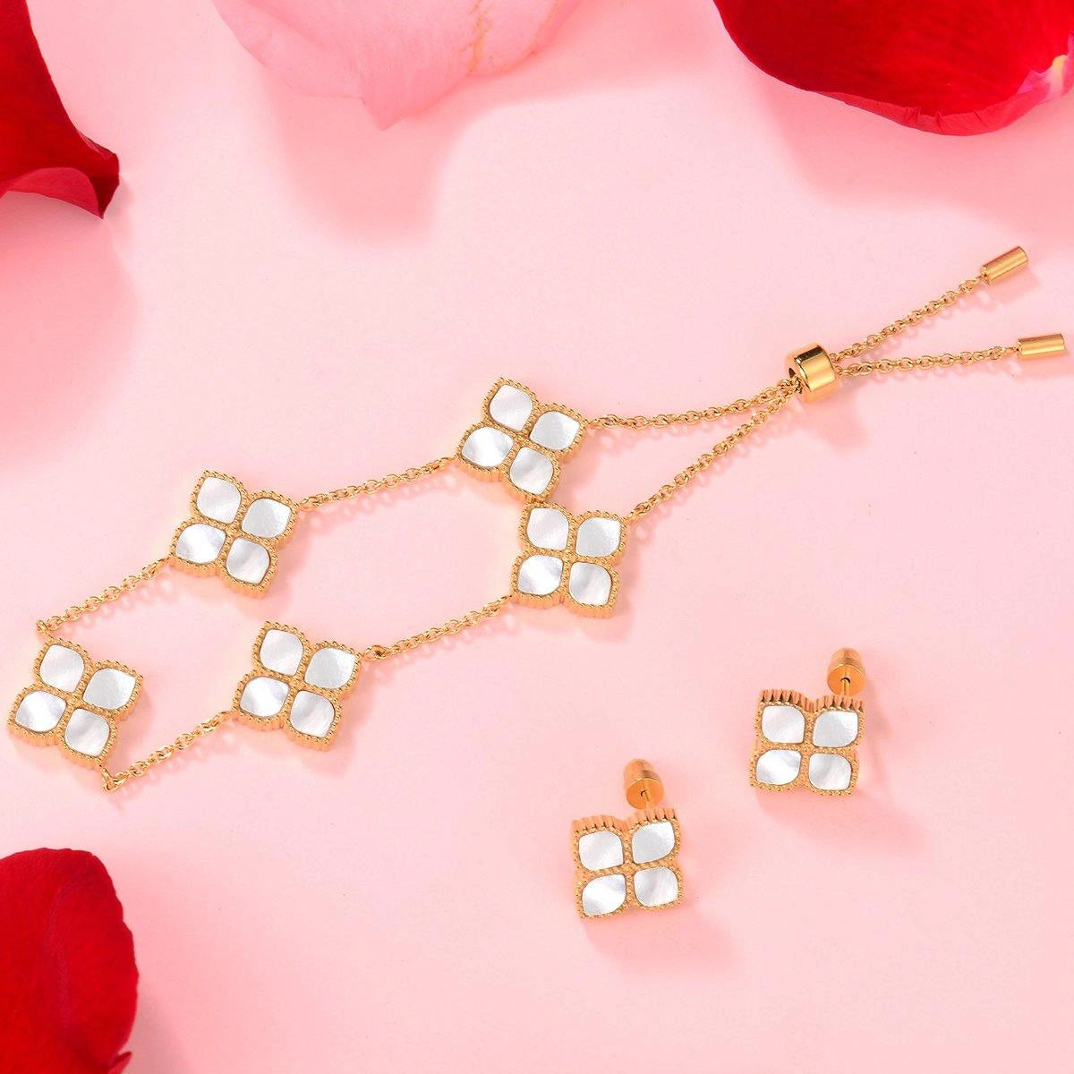 Joory / Earrings Pearl Gold