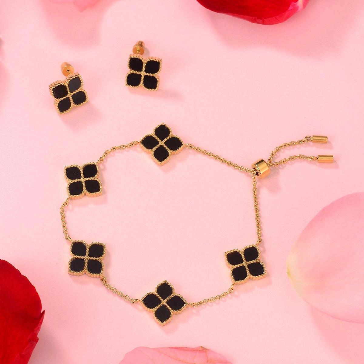 Joory / Earrings Black Gold