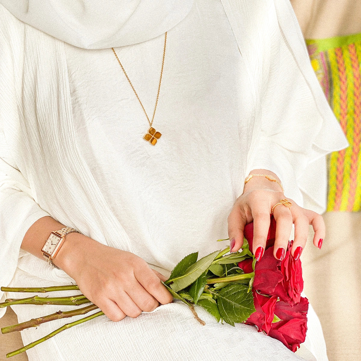 Joory / Necklace Tiger Eye Gold