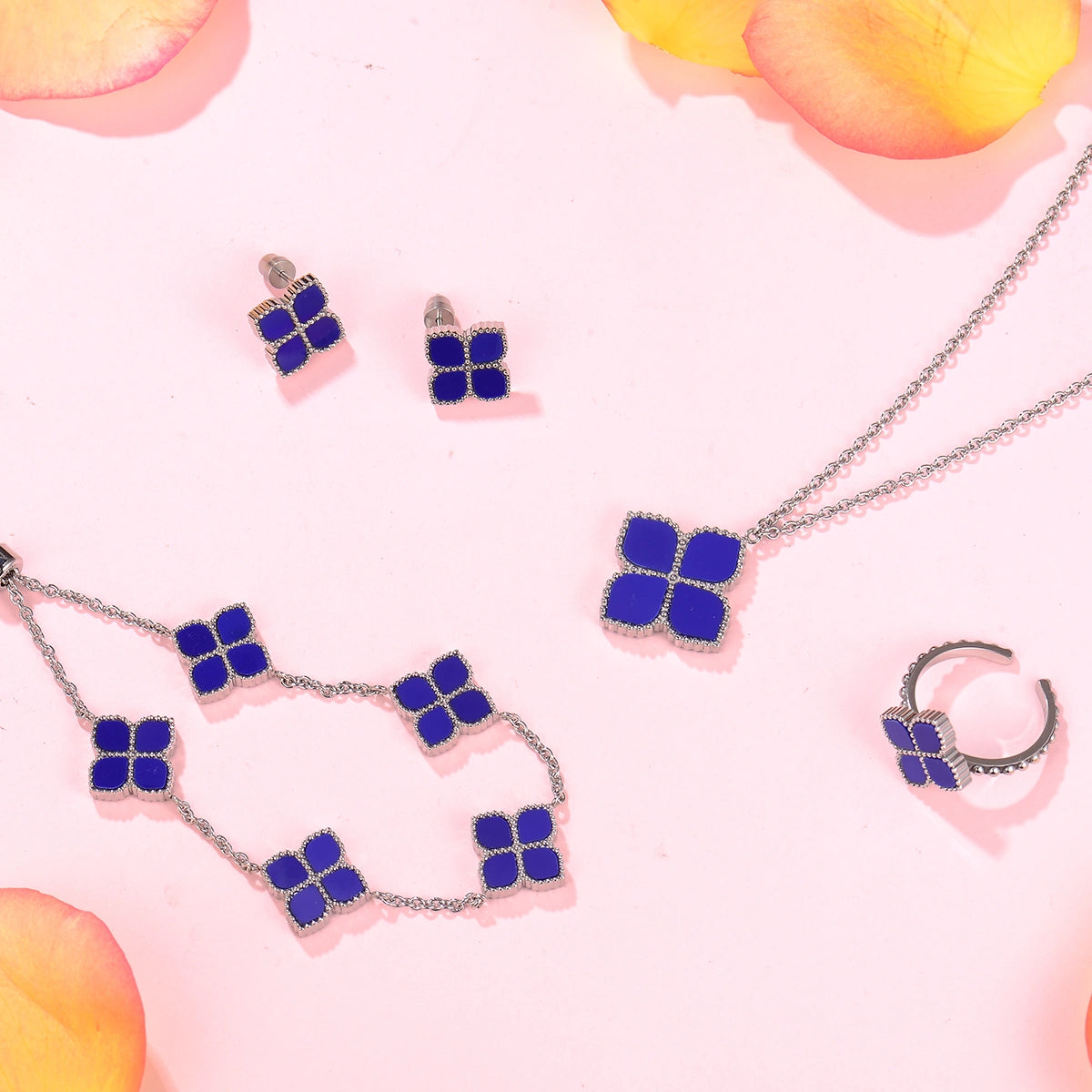 Joory / Necklace Blue Silver