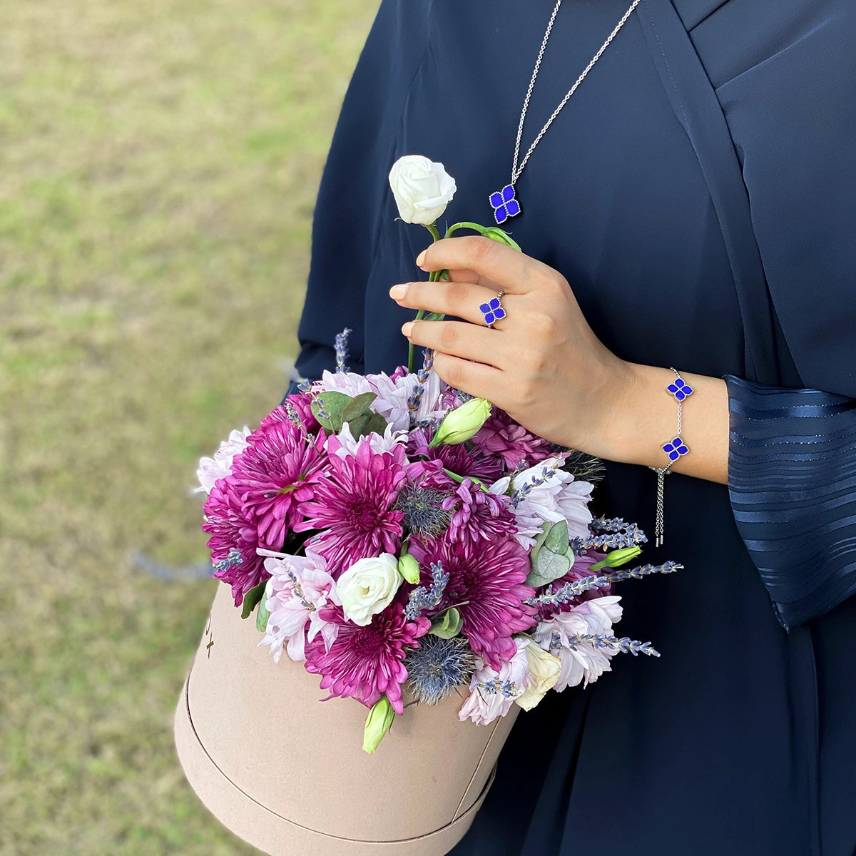 Joory / Necklace Blue Silver