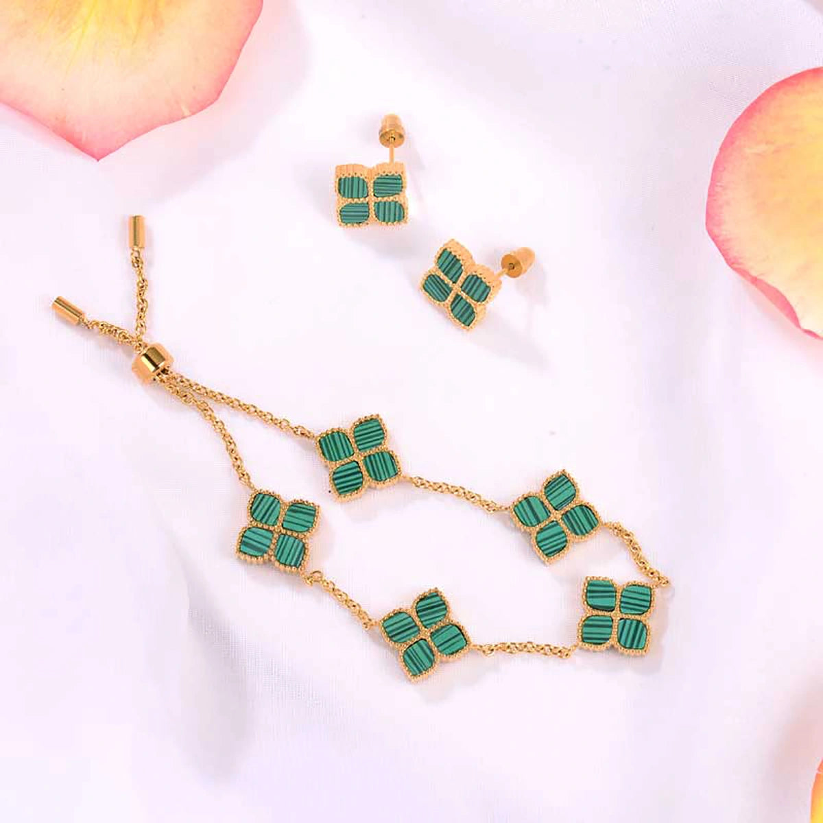 Joory / Set Malachite Gold