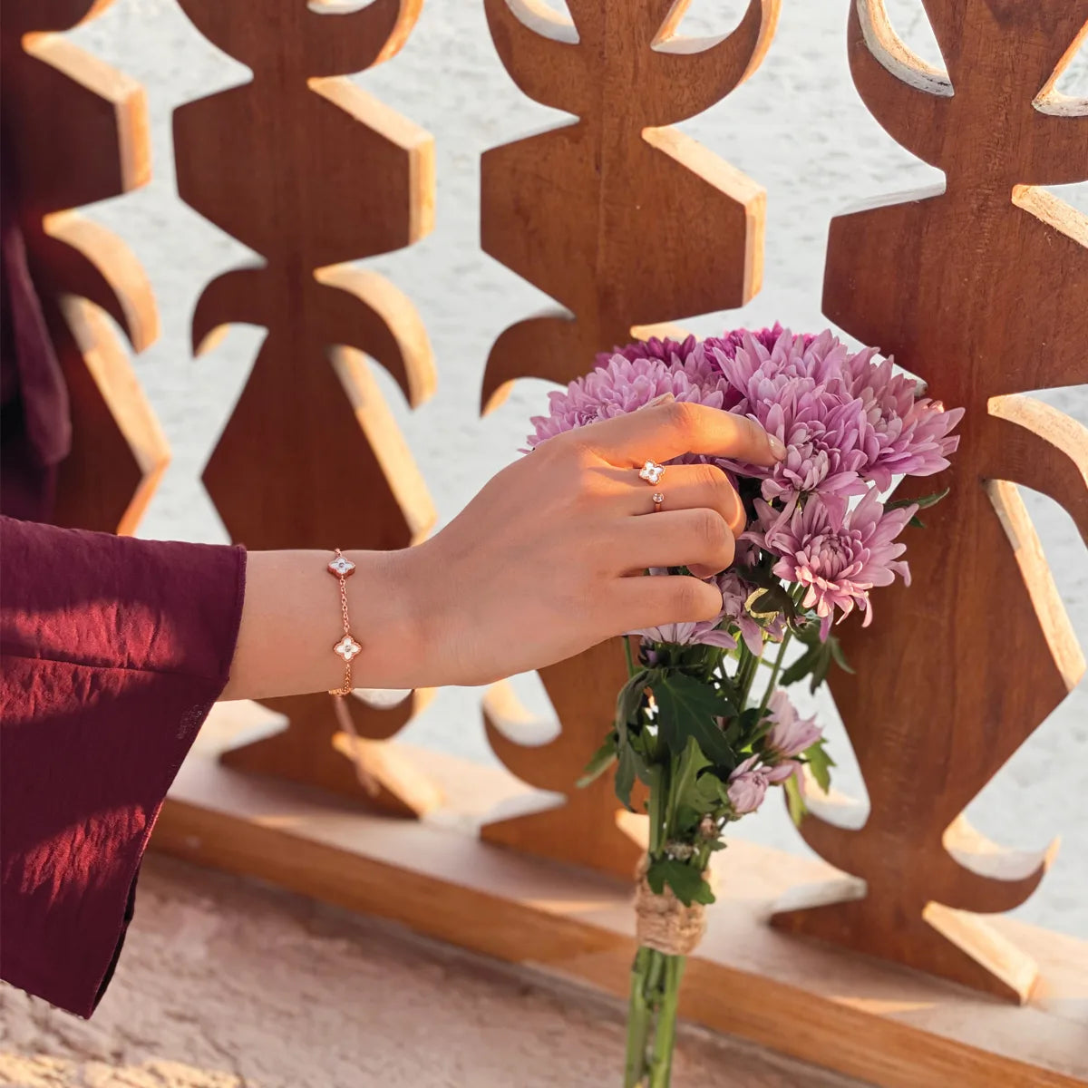 Mini Joory / Bracelet Pearl Rose Gold