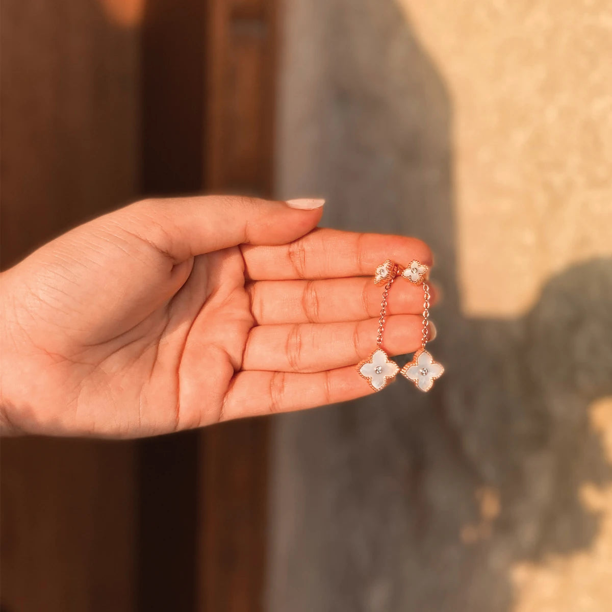 Mini Joory / Earrings Pearl Rose Gold