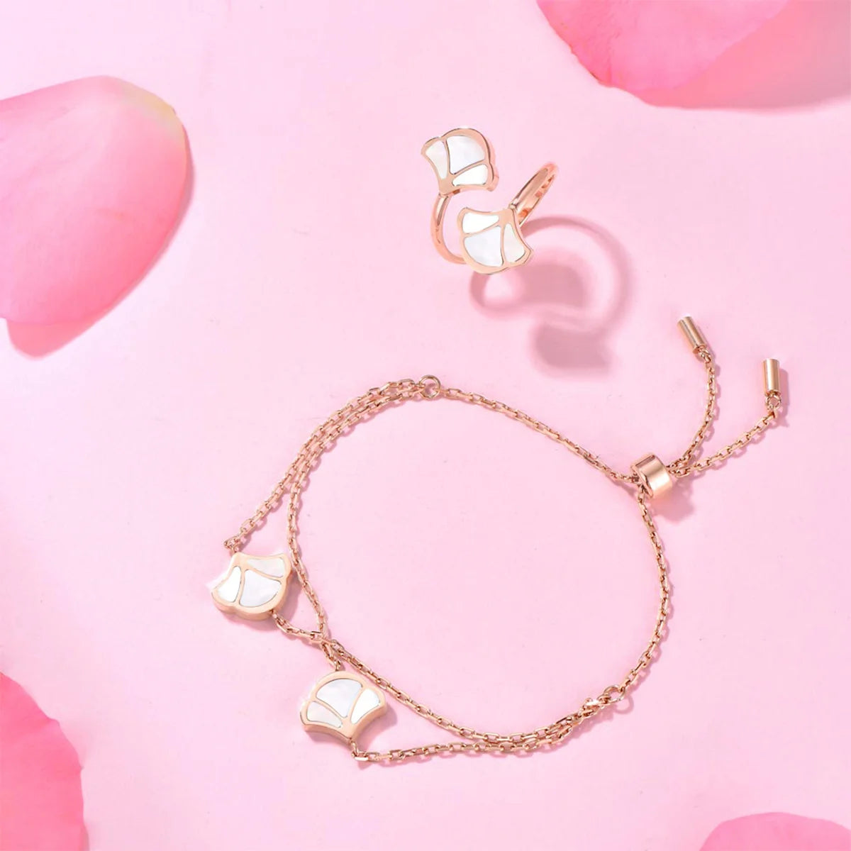 Tulip / Bracelet Pearl Rose Gold