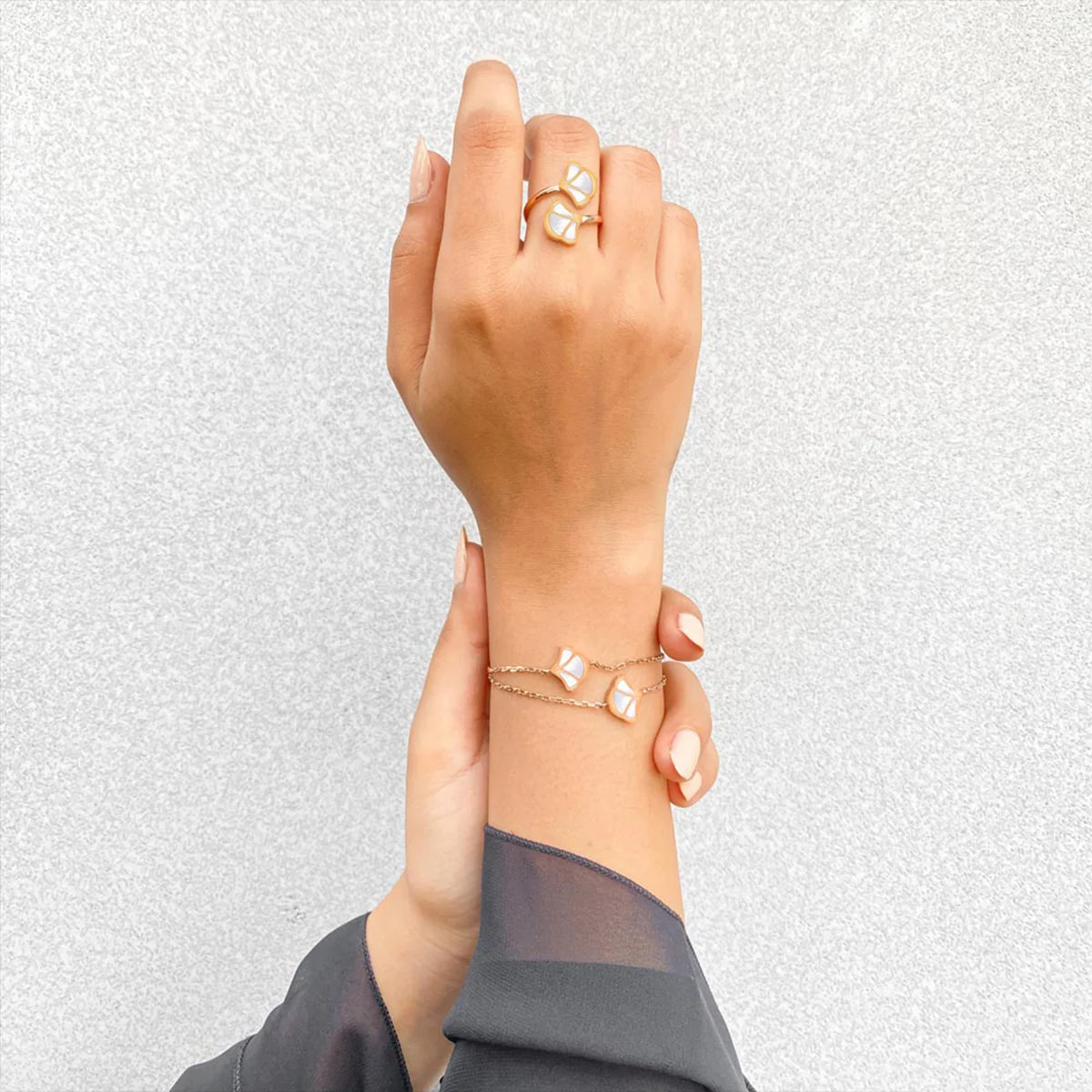 Tulip / Bracelet Pearl Rose Gold