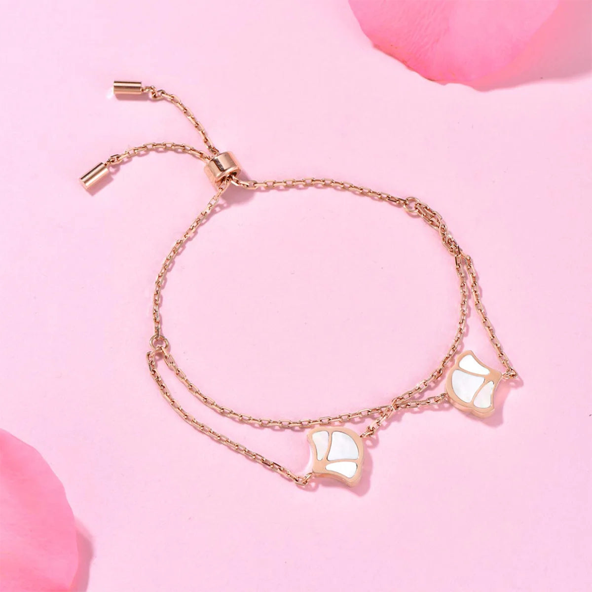 Tulip / Bracelet Pearl Rose Gold