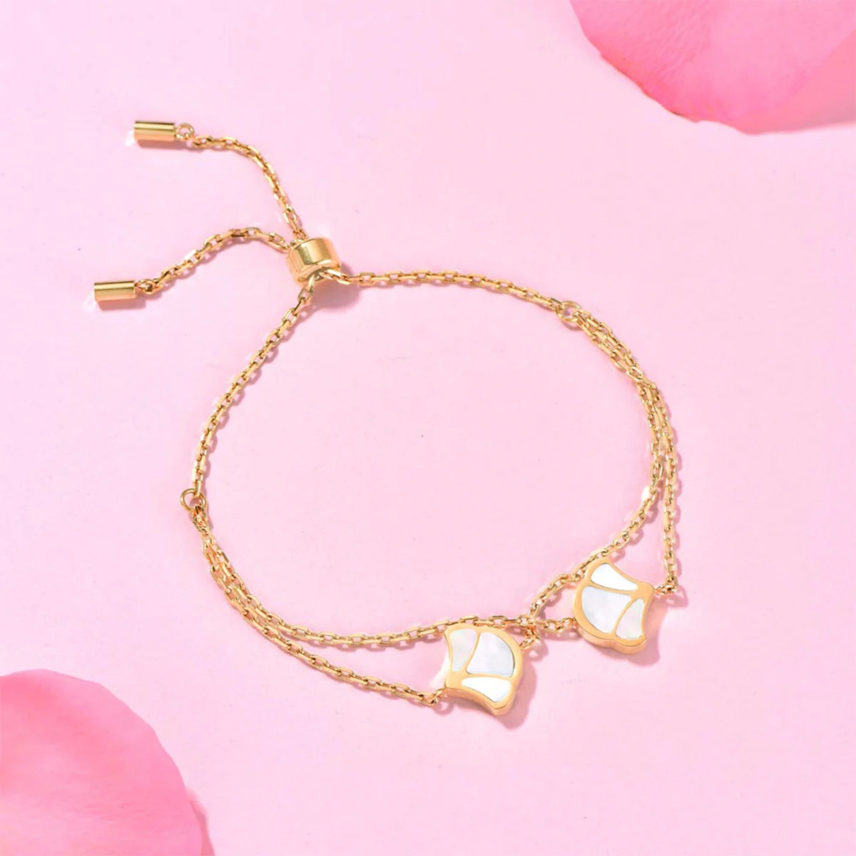 Tulip / Bracelet Pearl Gold