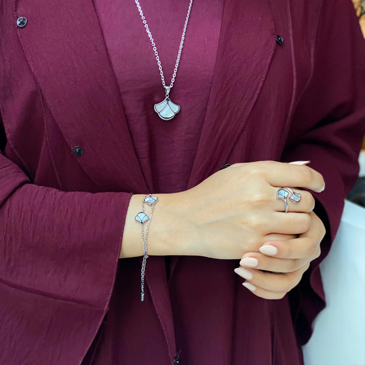 Tulip / Ring Pearl Silver