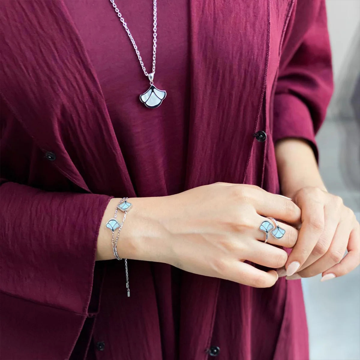 Tulip / Ring Pearl Silver