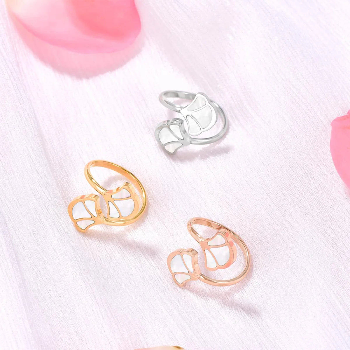 Tulip / Ring Pearl Rose Gold