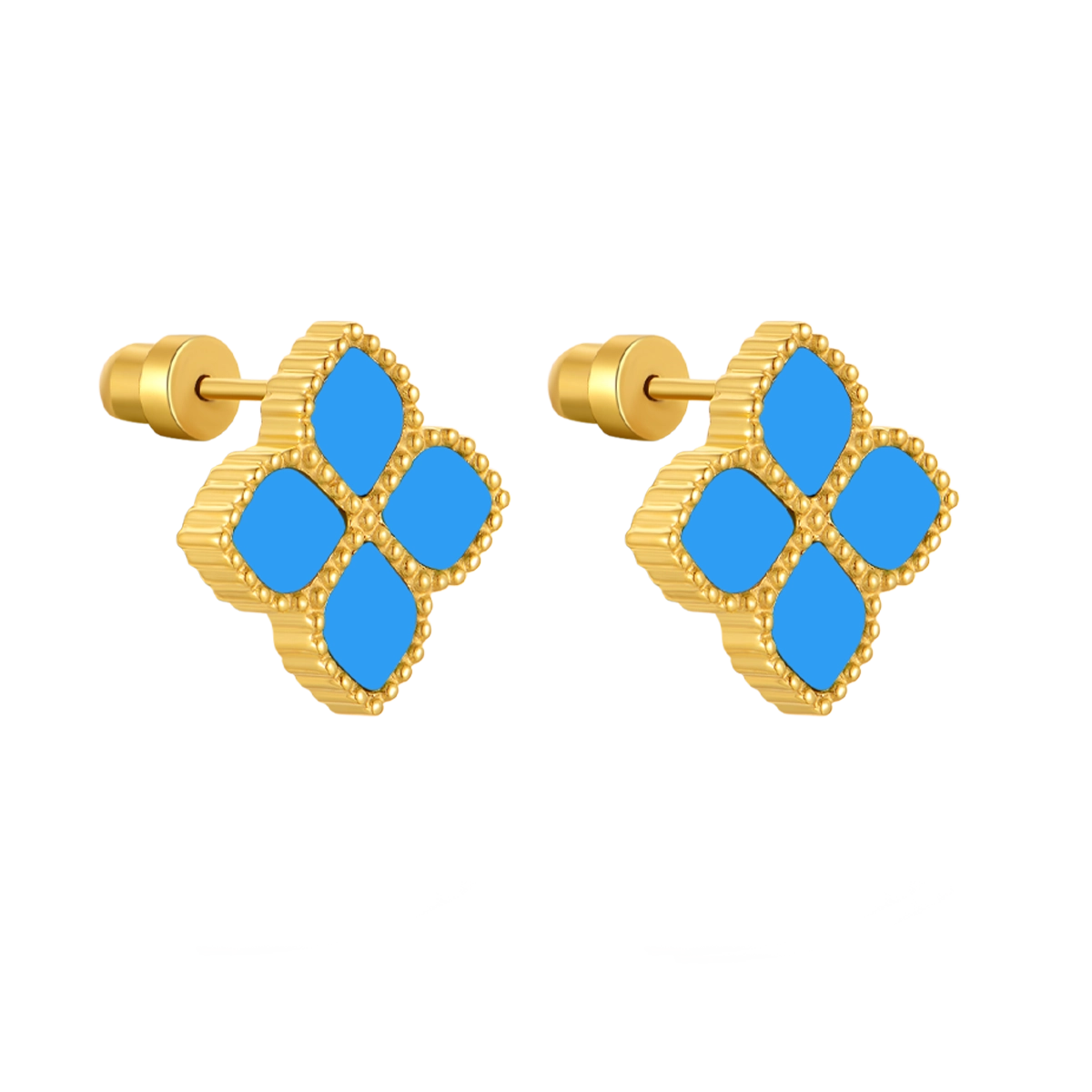 Joory / Earrings Teal Gold