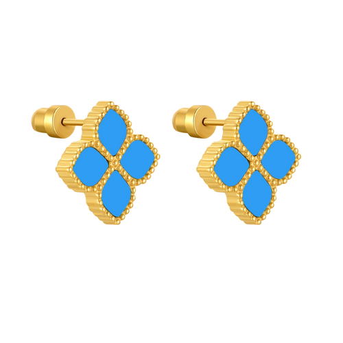 Joory / Earrings Teal Gold
