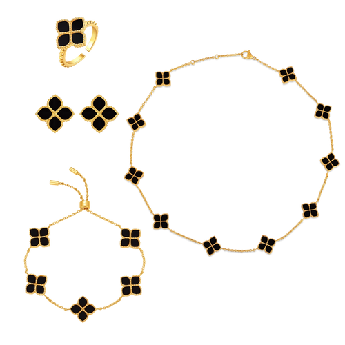 Joory / Choker Black Gold Set