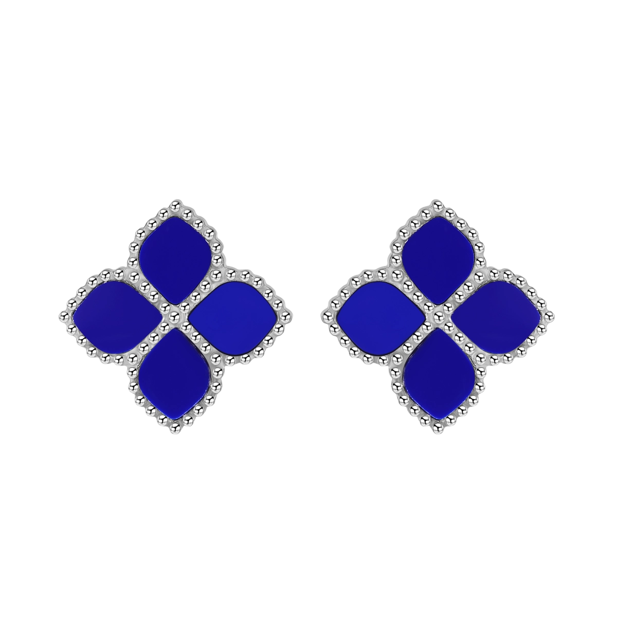 جوري / أقراط اللؤلؤ باللون الفضي