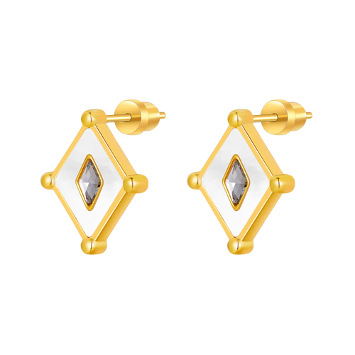 Kite / Earrings Pearl Gold