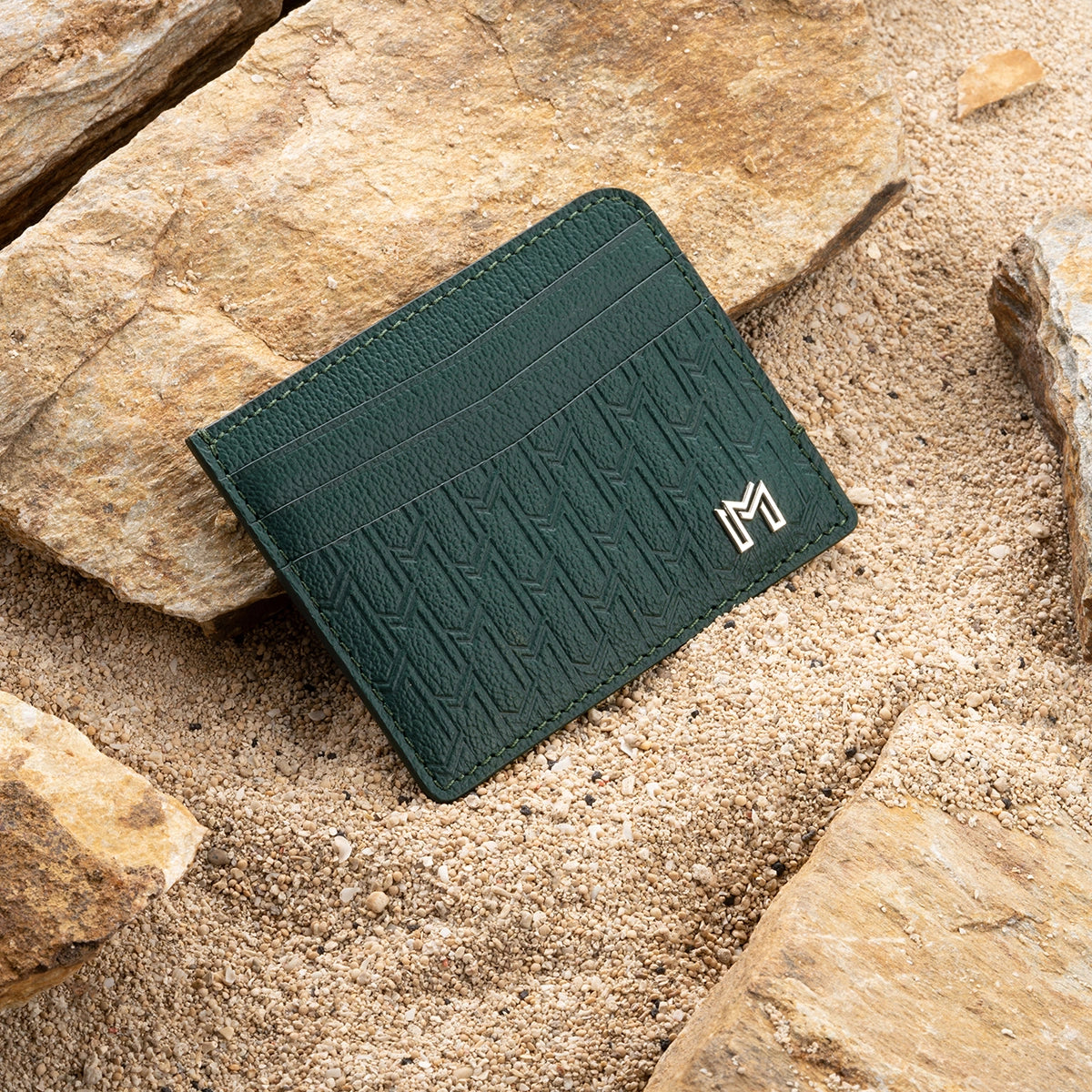 Camel Leather Green / Silver