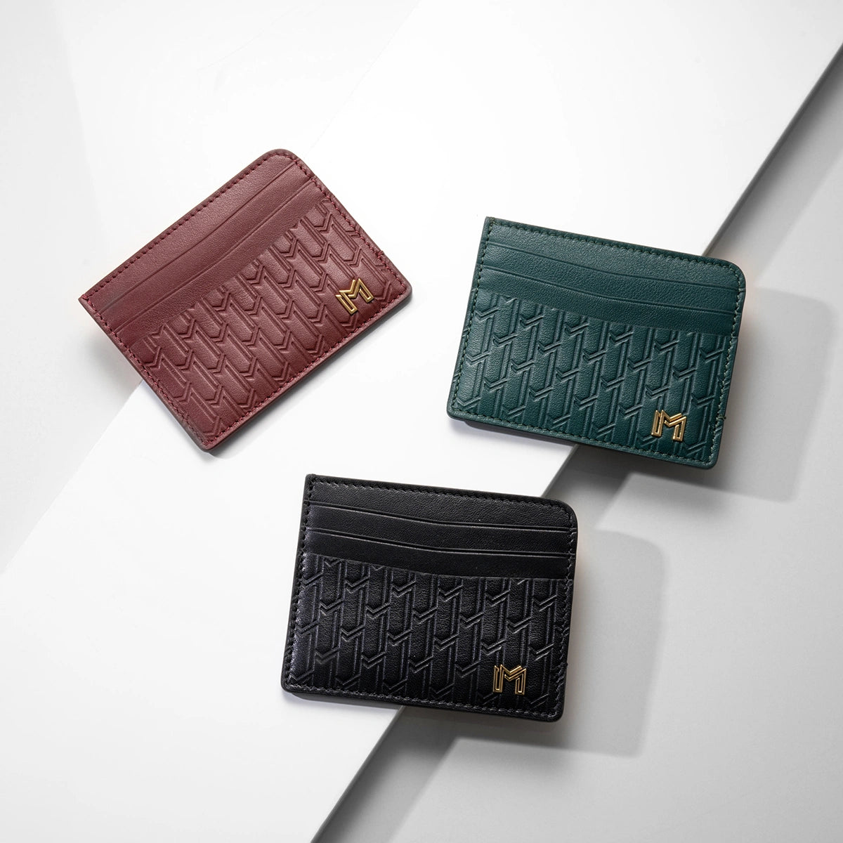 Italian Calfskin Leather Green / Gold