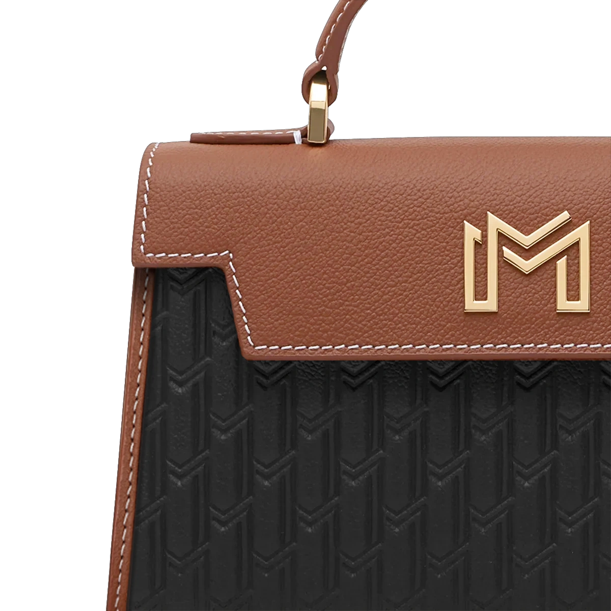 شنطة حصة / أسود مع تان