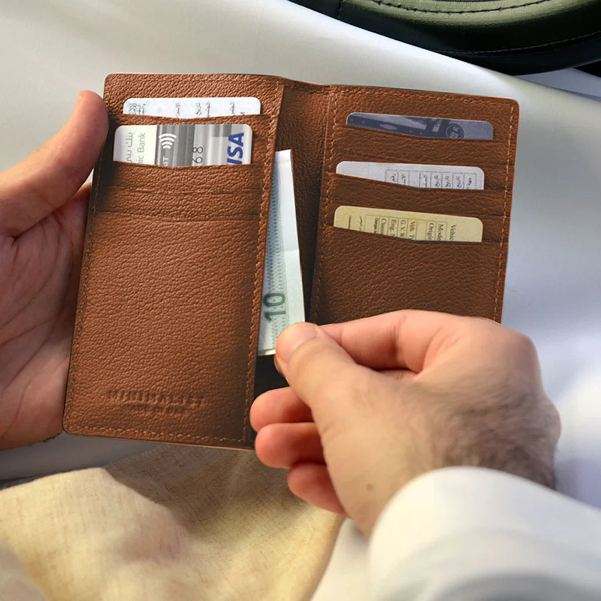 Camel Leather Black & Tan / Silver