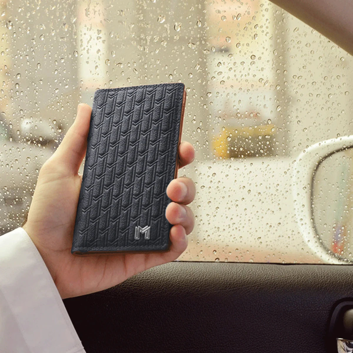 Camel Leather Black & Tan / Silver