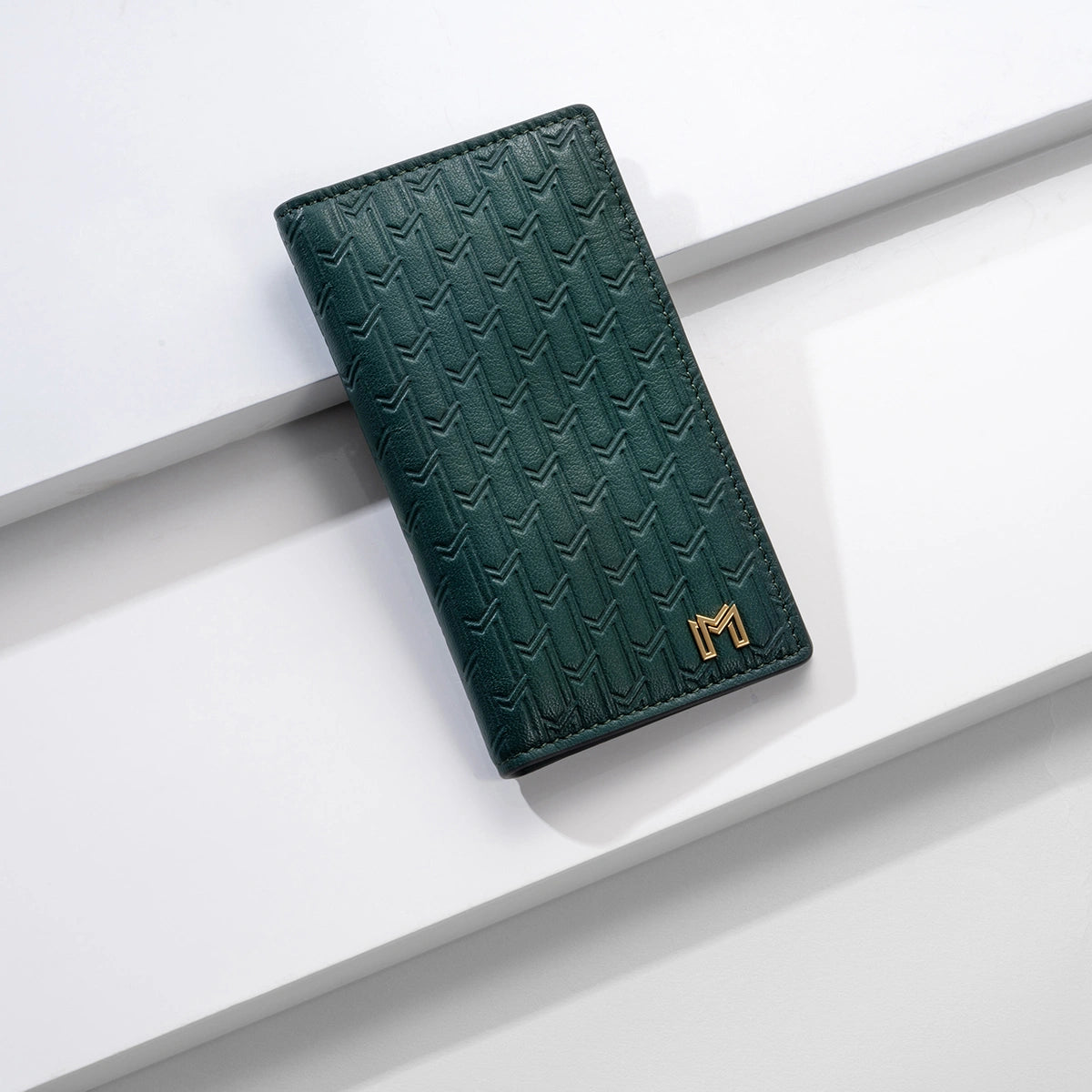 Italian Calfskin Leather Green / Gold