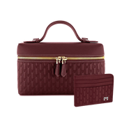 Maitha / Card Holder, Burgundy - Gift Set