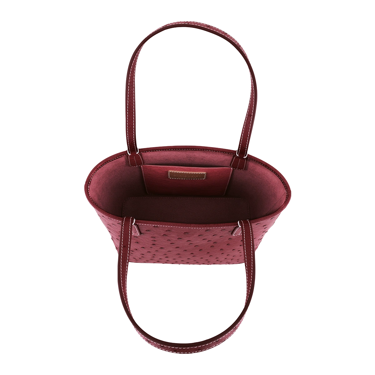 Mini Tote Ostrich Leather / Burgundy