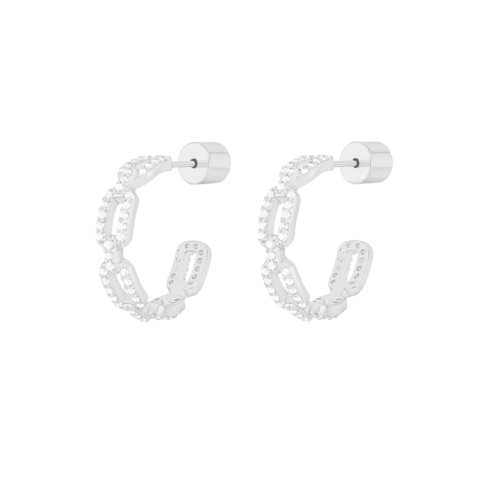 Links / Hoop Earrings Silver