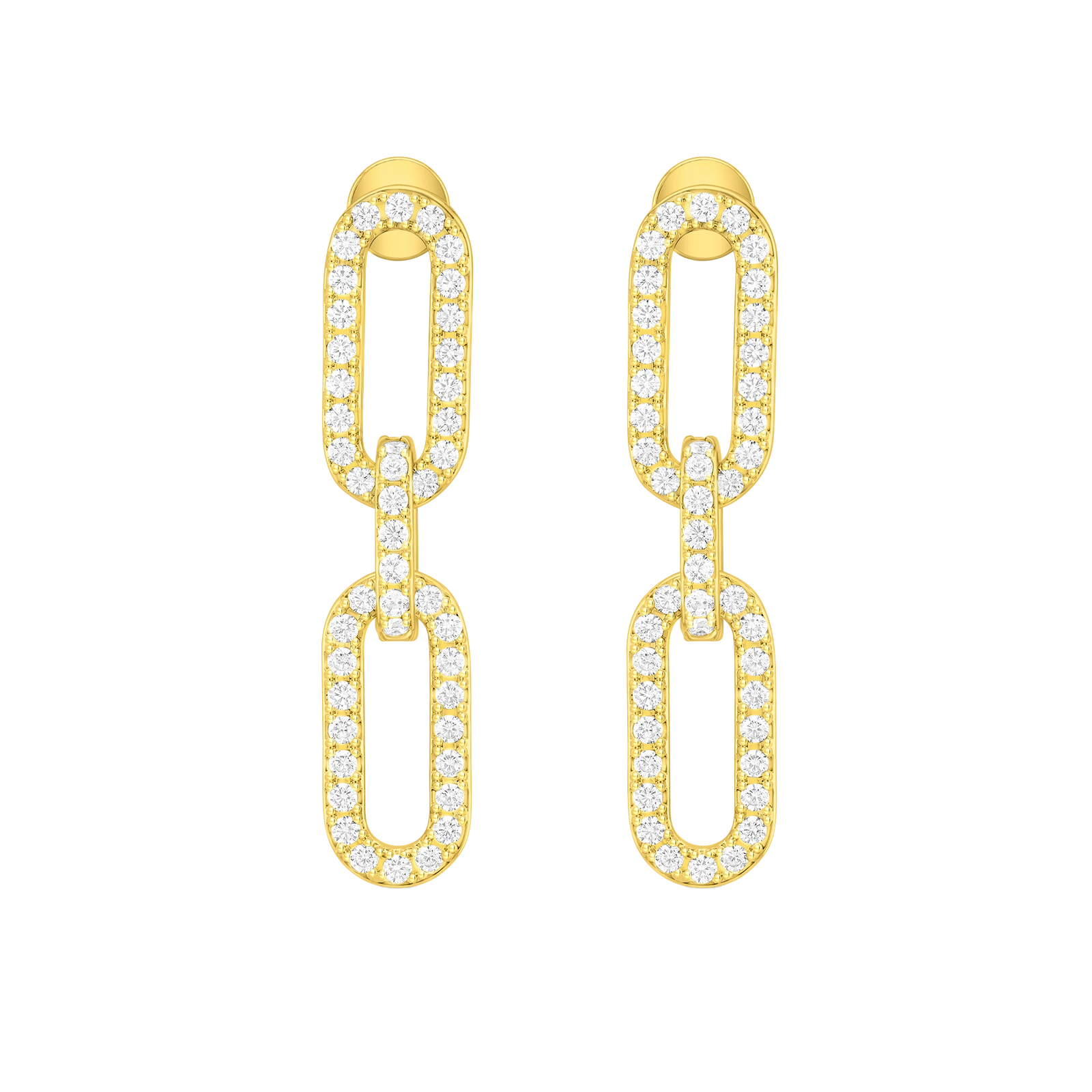 Links / Long Earrings Gold