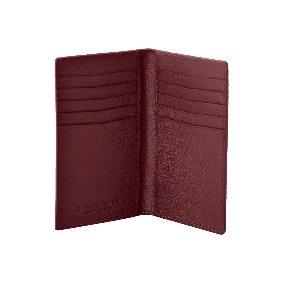 Camel Leather Burgundy / Silver