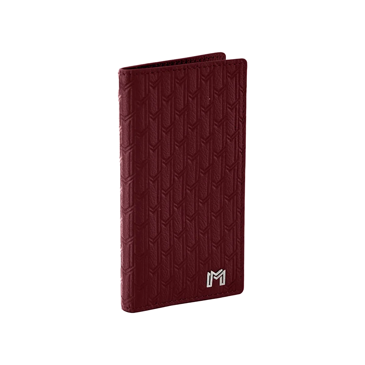 Camel Leather Burgundy / Silver