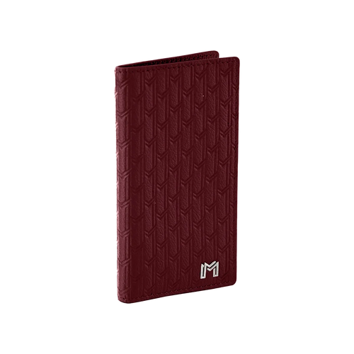 Camel Leather Burgundy / Silver